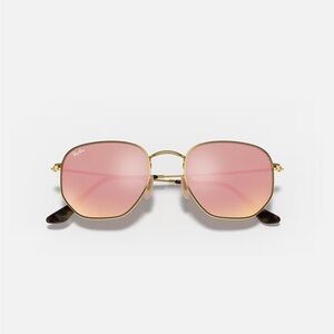 Ray Ban Hexagonal Sunglasses Bronze